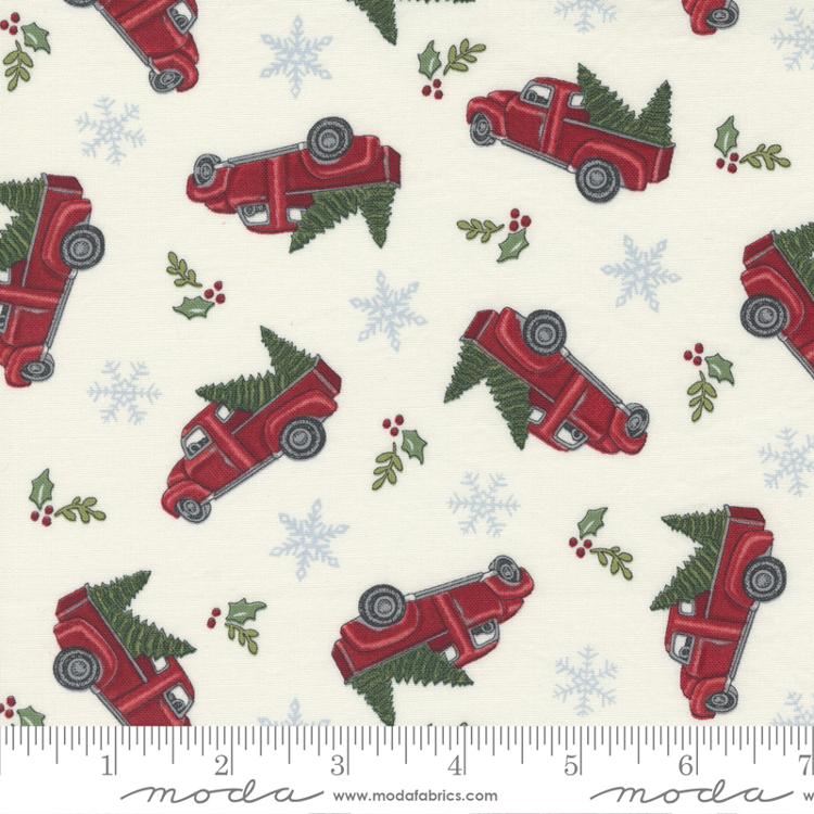 Holly Berry Tree Farm White Christmas Fabric by Deb Strain for Moda