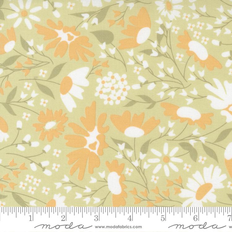 Buttercup Blooms, Sprig Buttercup Slate by Moda Fabrics 752106687905