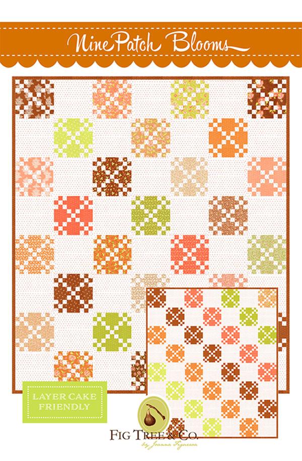 Twirl Revisited Quilt Kit with Cinnamon & Cream fabric by Fig Tree