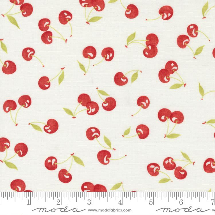 SPECIALTY FABRICS Cherry Orchard on Cream Fruit Cocktail by Joanna