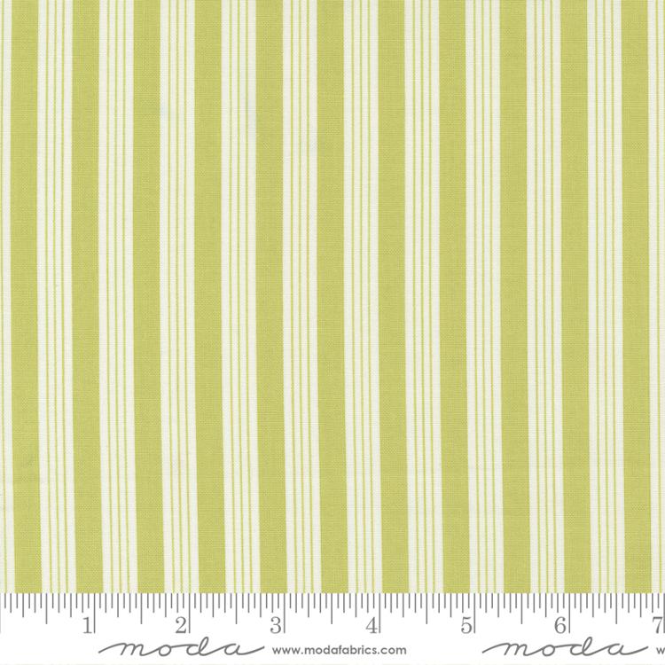SPECIALTY FABRICS Green Apple Green Ticking Fruit Cocktail by Joanna