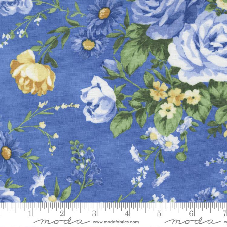 Rose Bouquet Large Floral Royal Summer Breeze by Moda 752106715691