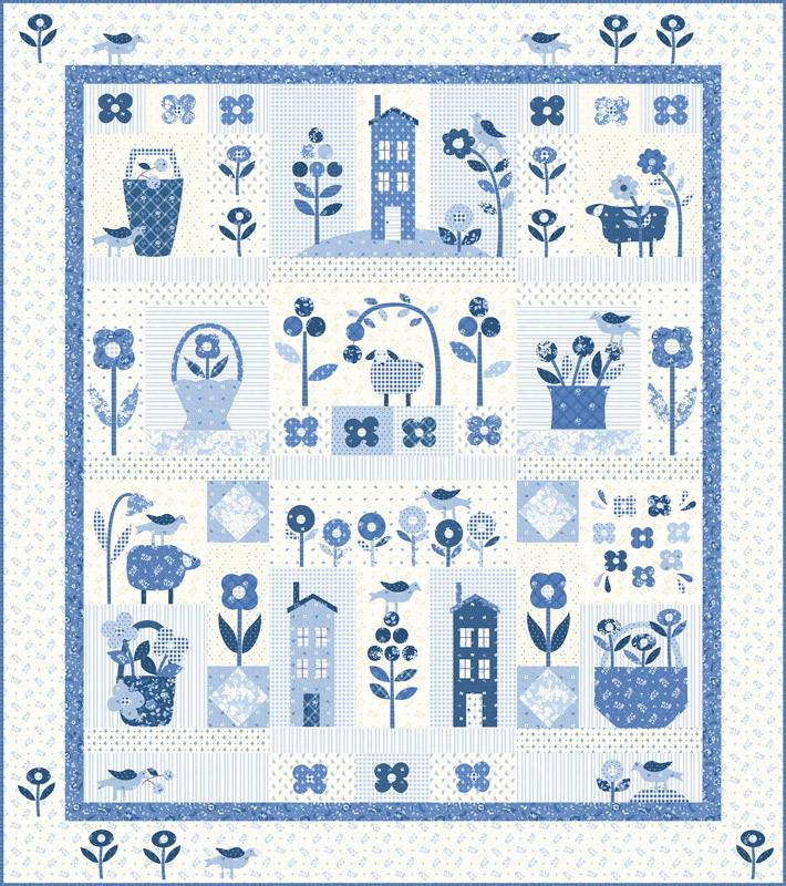 Blueberry Delight BOM Quilt Kit by Bunny Hill for Moda KIT3030