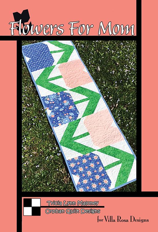 Flowers For Mom Table Runner by Tricia Lynn Maloney of Orphan Quilt