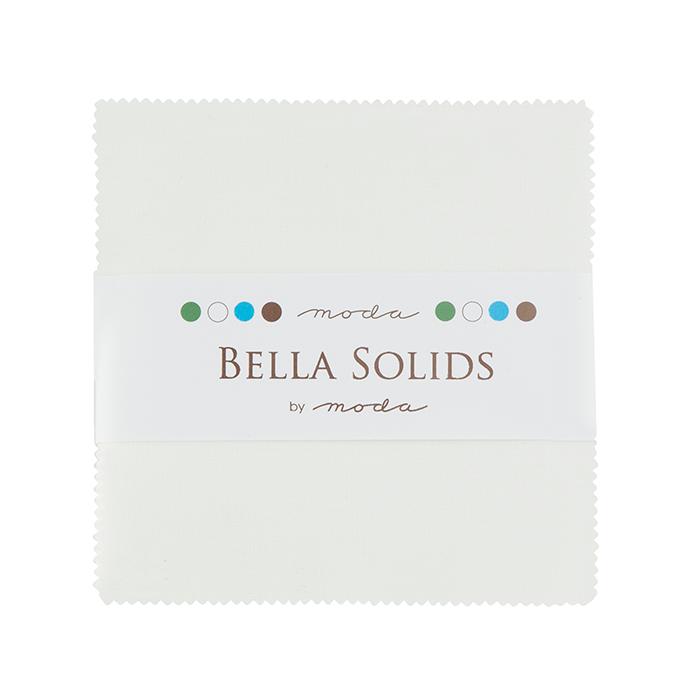 Bella Solids White Charm Pack 5 x 5 Squares 42 piece Fabric Square