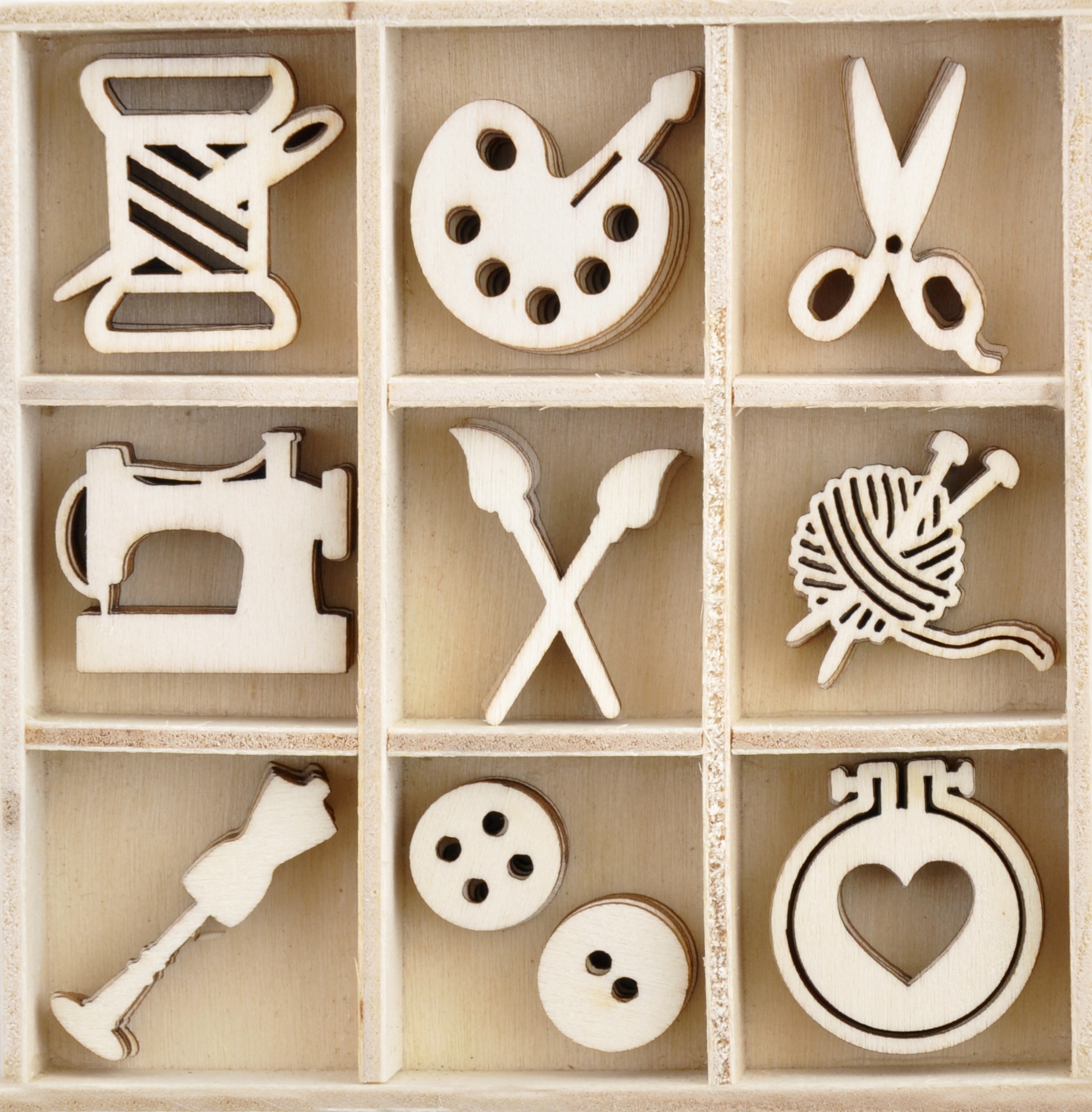 Kaisercraft Wood Mini Themed EmbellishmentsCrafternoon, 55/Pkg 883416176596