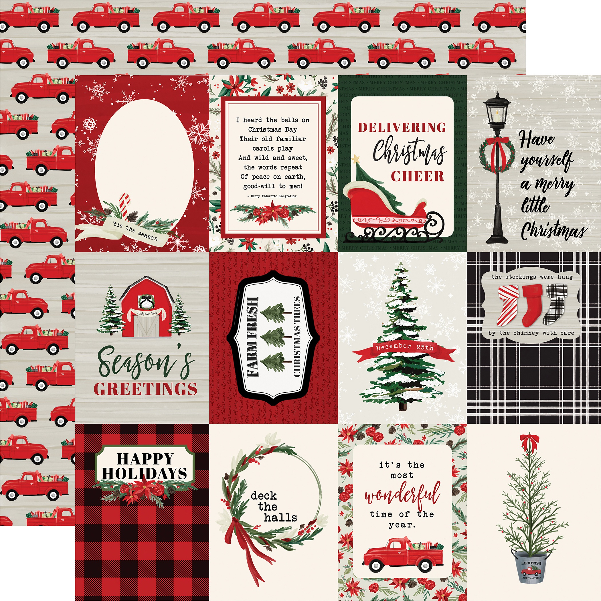 Christmas Market DoubleSided Cardstock 12X123X4 Journaling Cards