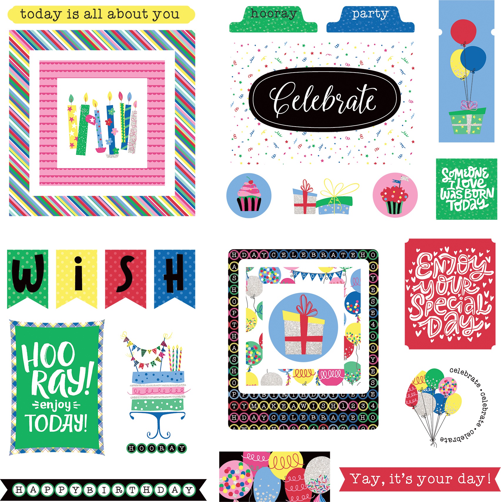 Confetti Ephemera Cardstock DieCuts 792436596133