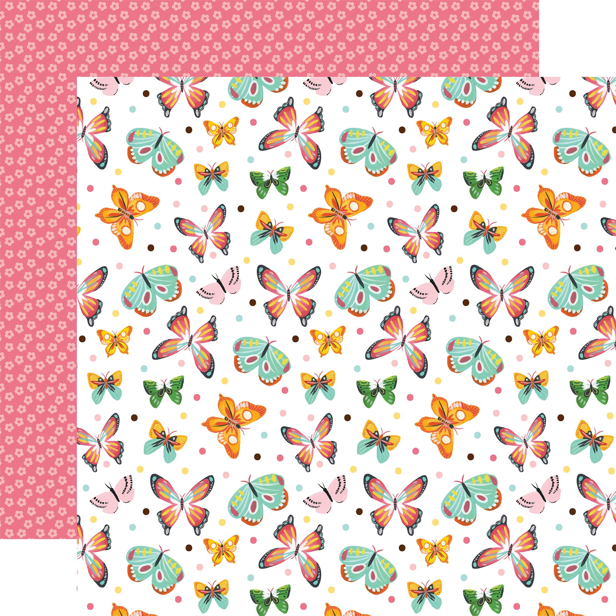 I Love Spring DoubleSided Cardstock 12X12Blissful Butterflies 787790142218