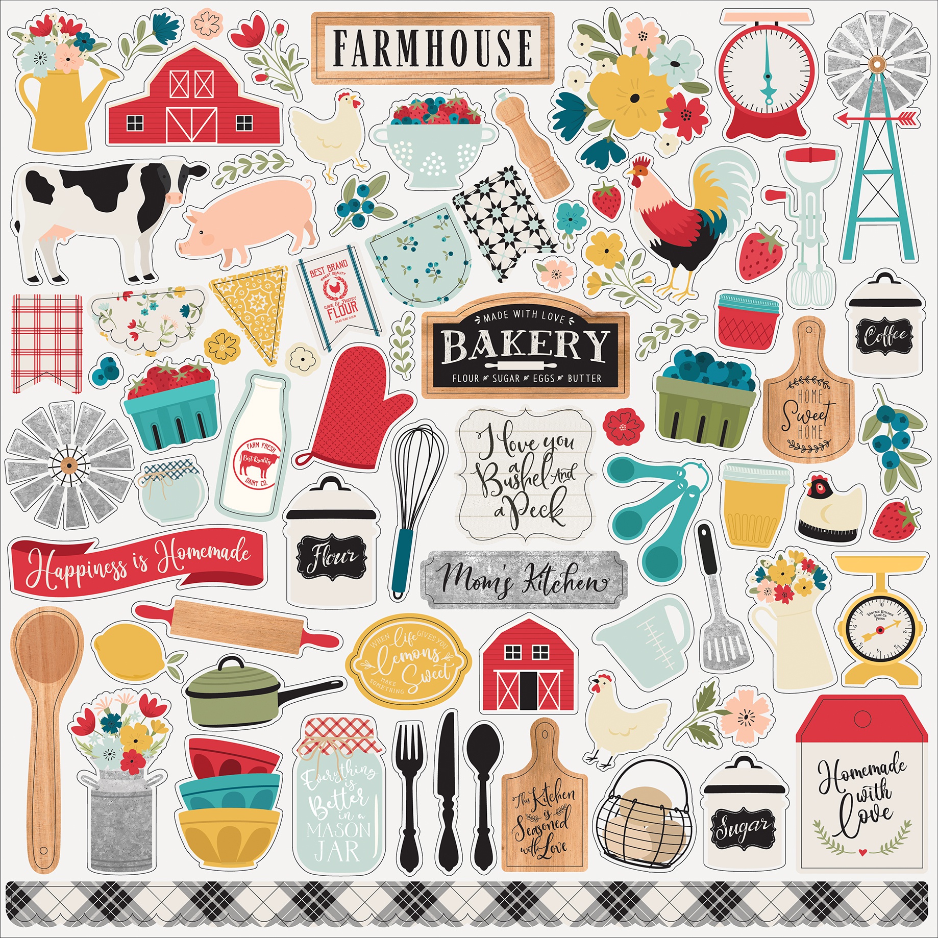 Farmhouse Kitchen Cardstock Stickers 12X12Elements 787790178613