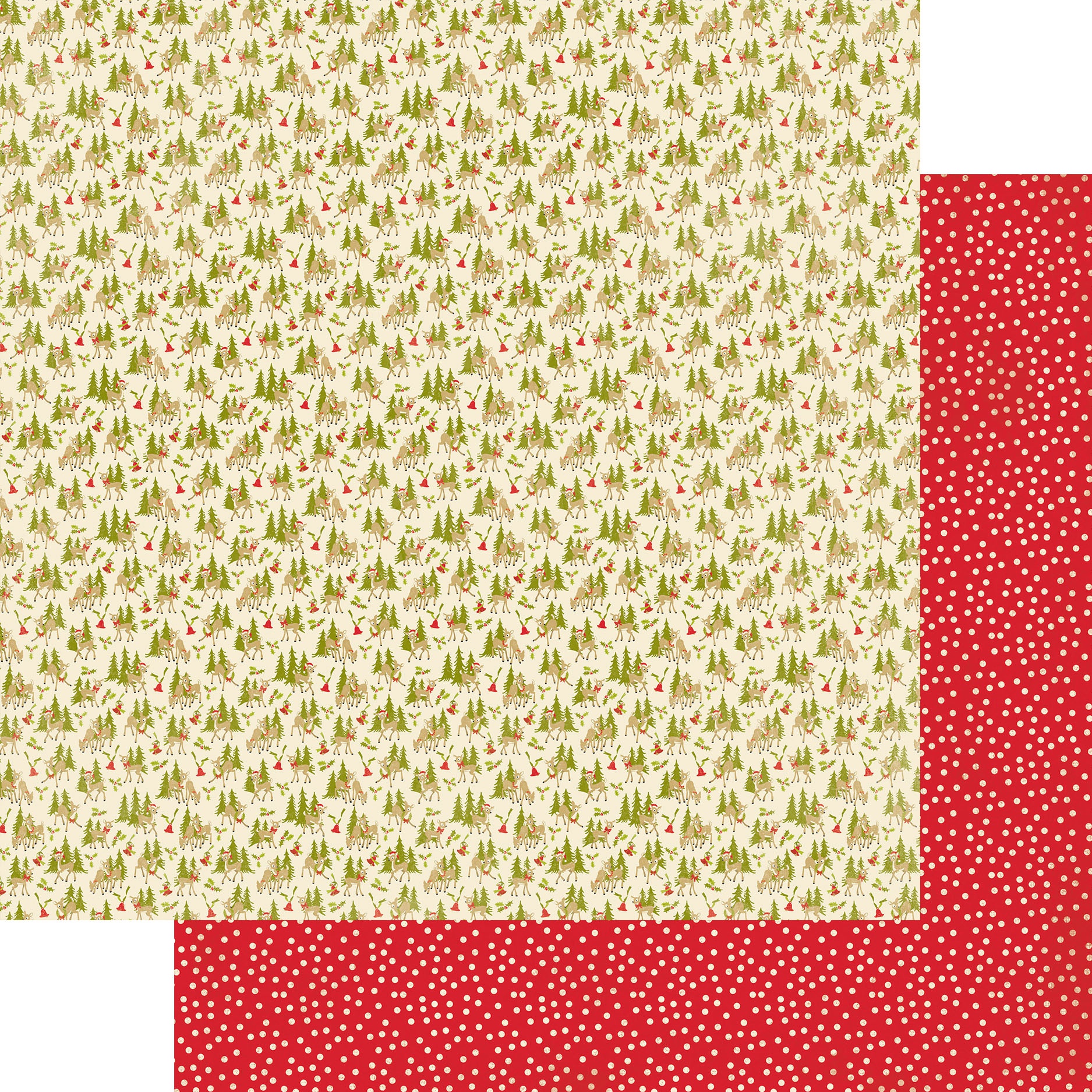 A Magical Christmas DoubleSided Cardstock 12X122 Reindeer & Trees