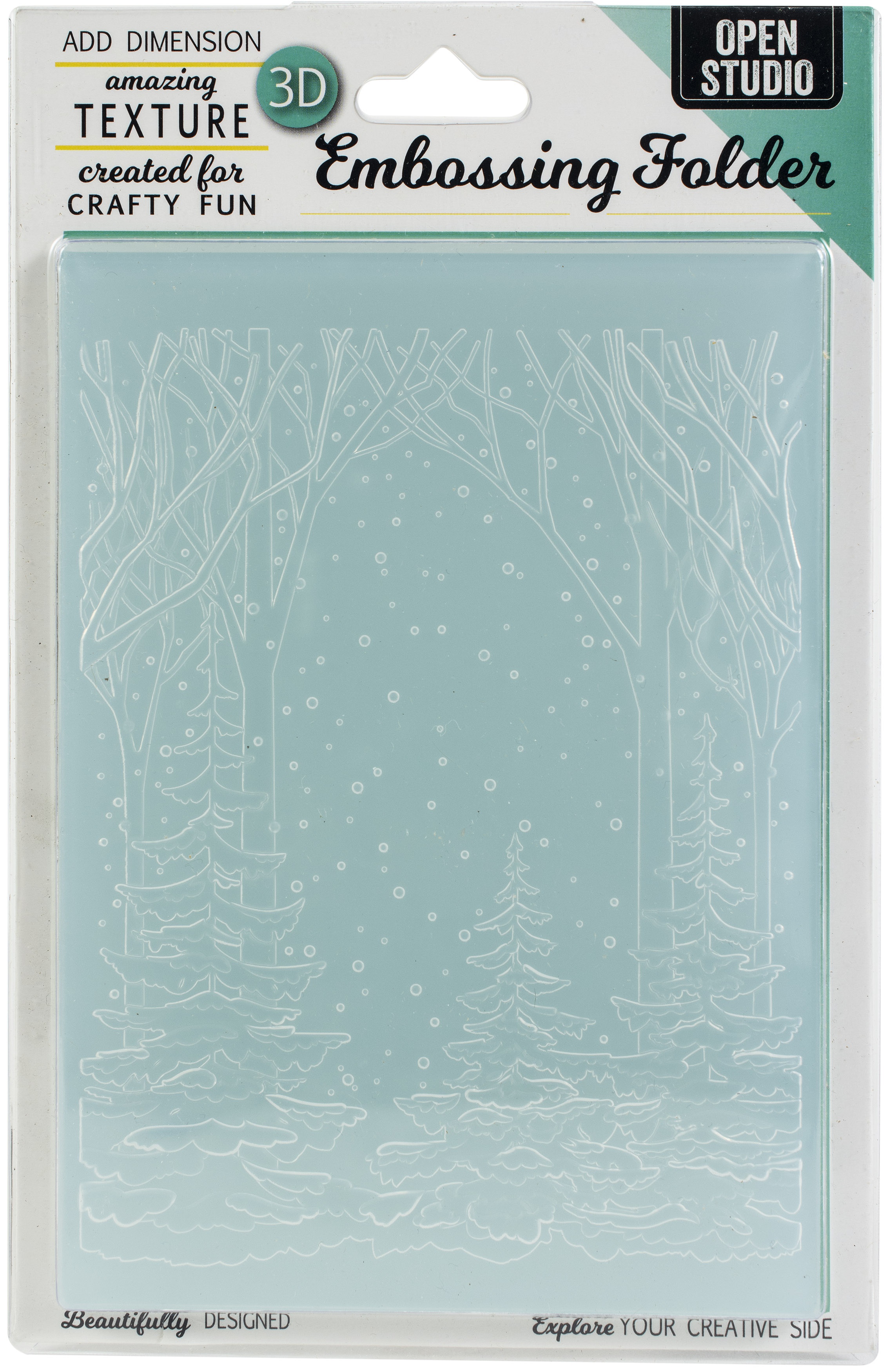 Memory Box 3D Embossing Folder 4.5x5.75Snowy Forest 873980310106