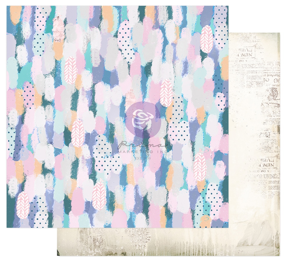 Watercolor Floral DoubleSided Cardstock 12X12Artful Brushstrokes 655350849825