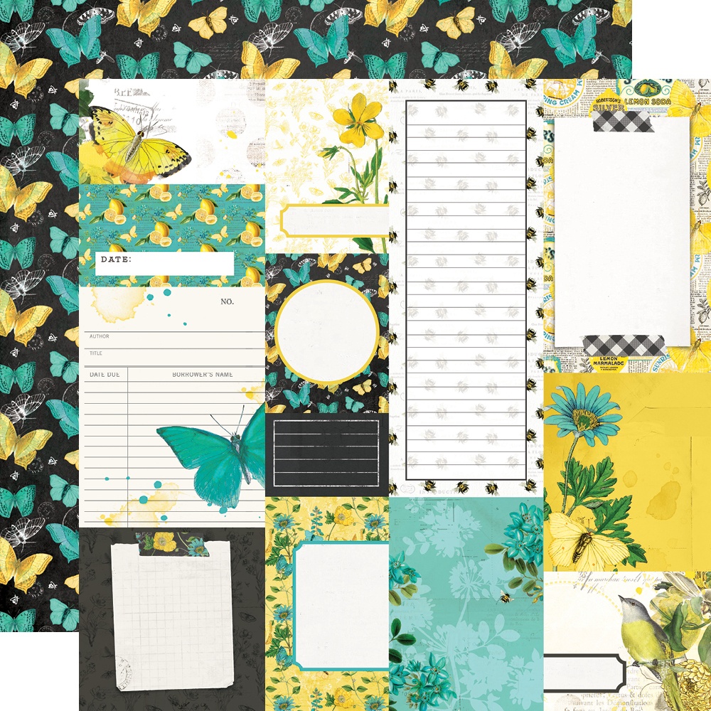 Simple Vintage Lemon Twist DoubleSided Cardstock 12X12Journal