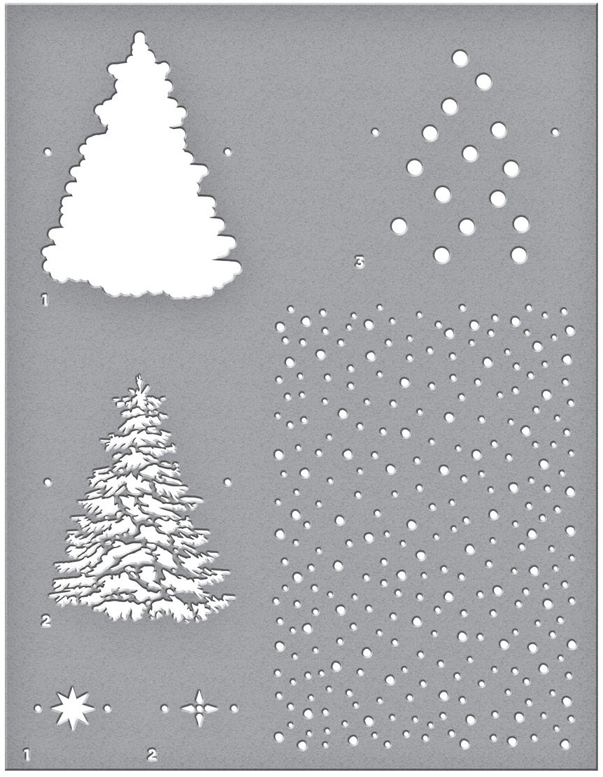 Christmas Tree Layered Stencil 812062033786