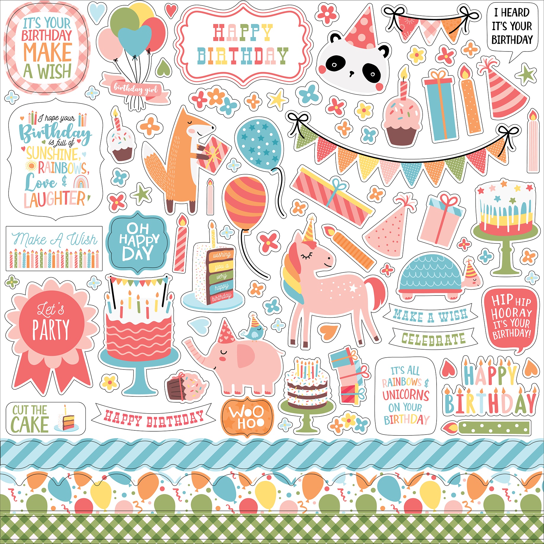 Birthday Girl Cardstock Stickers 12X12Elements 793888081208
