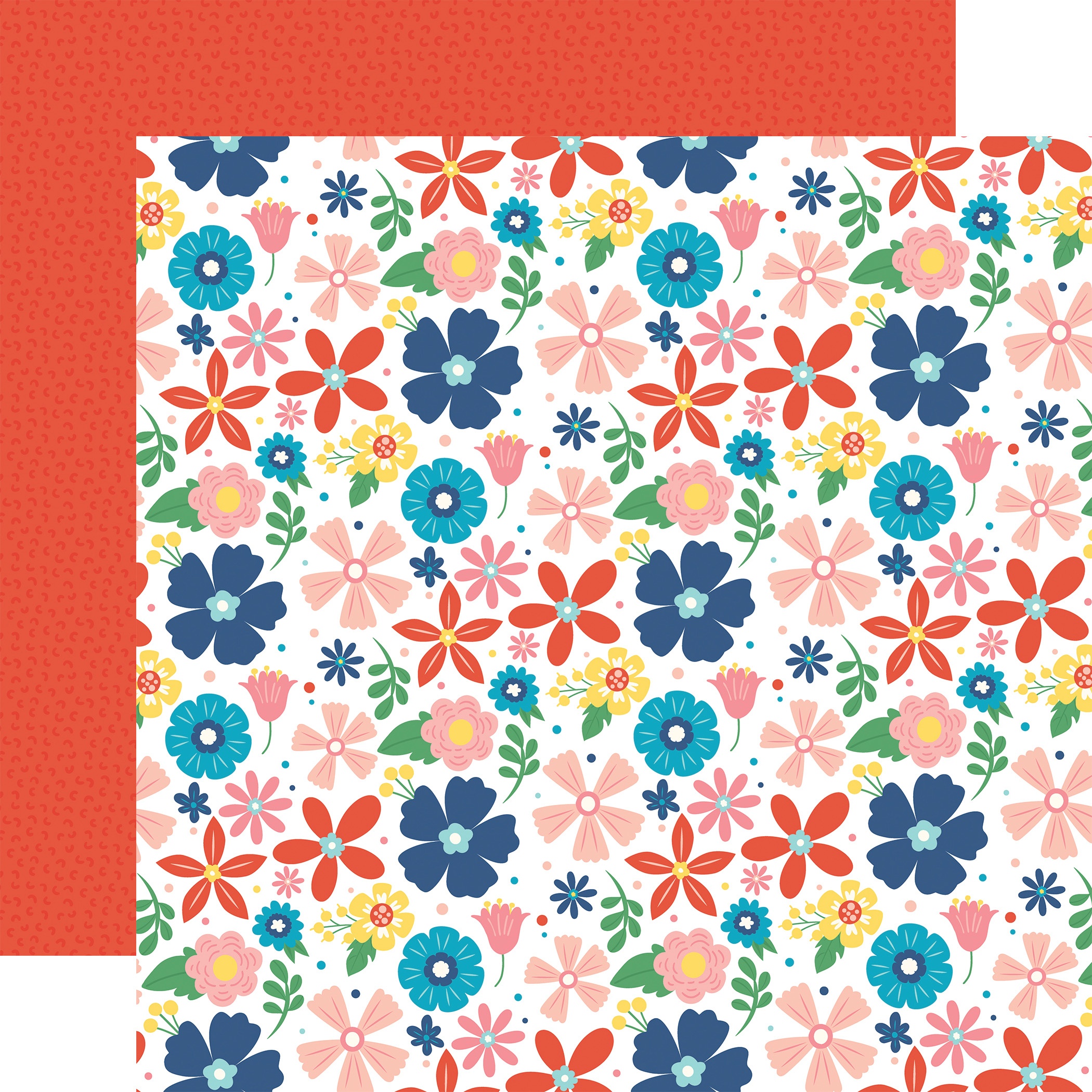 ^Echo Park Endless Summer SUNNY STEMS 12x12 DoubleSided Paper