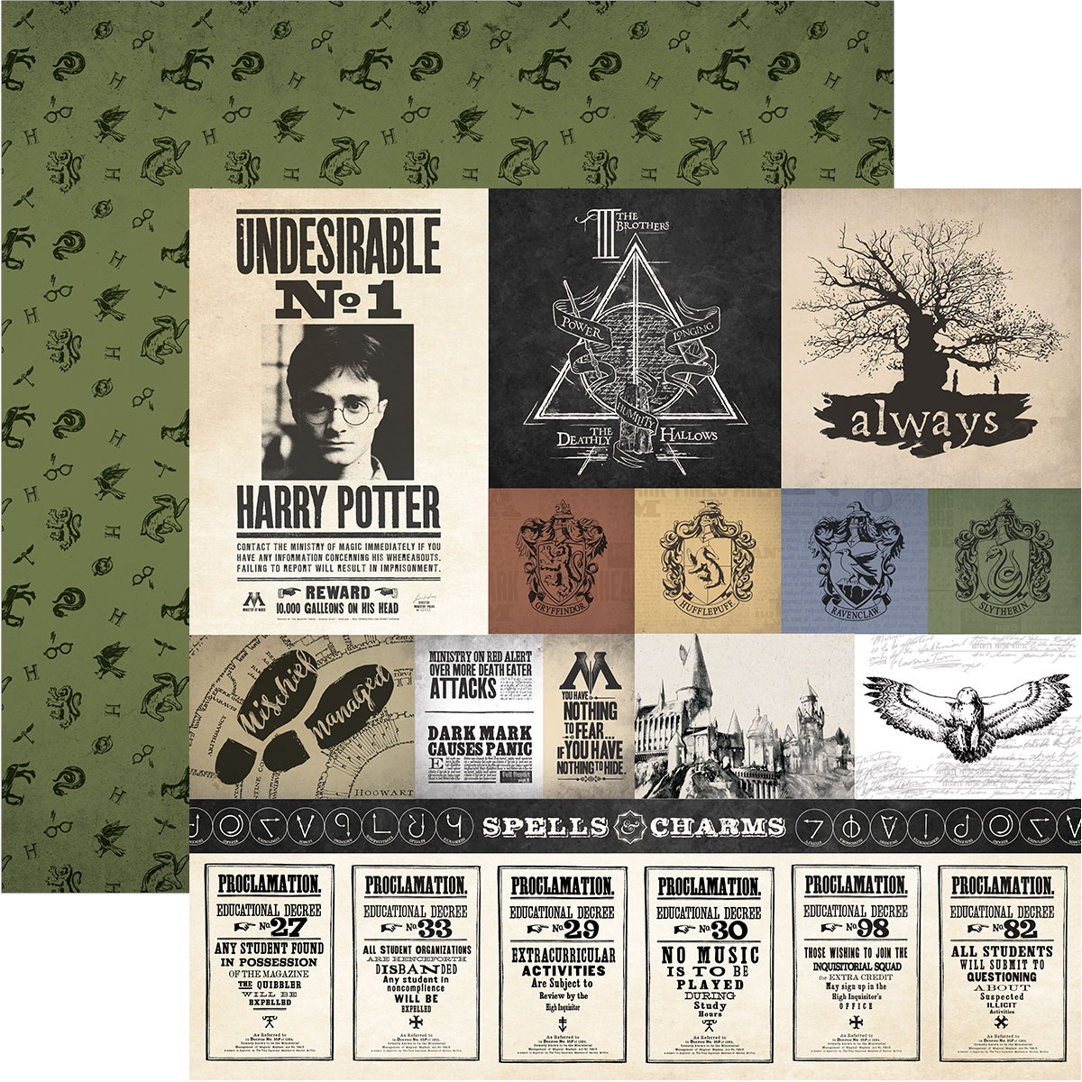 Paper House Harry Potter DoubleSided Cardstock 12X12Harry Potter