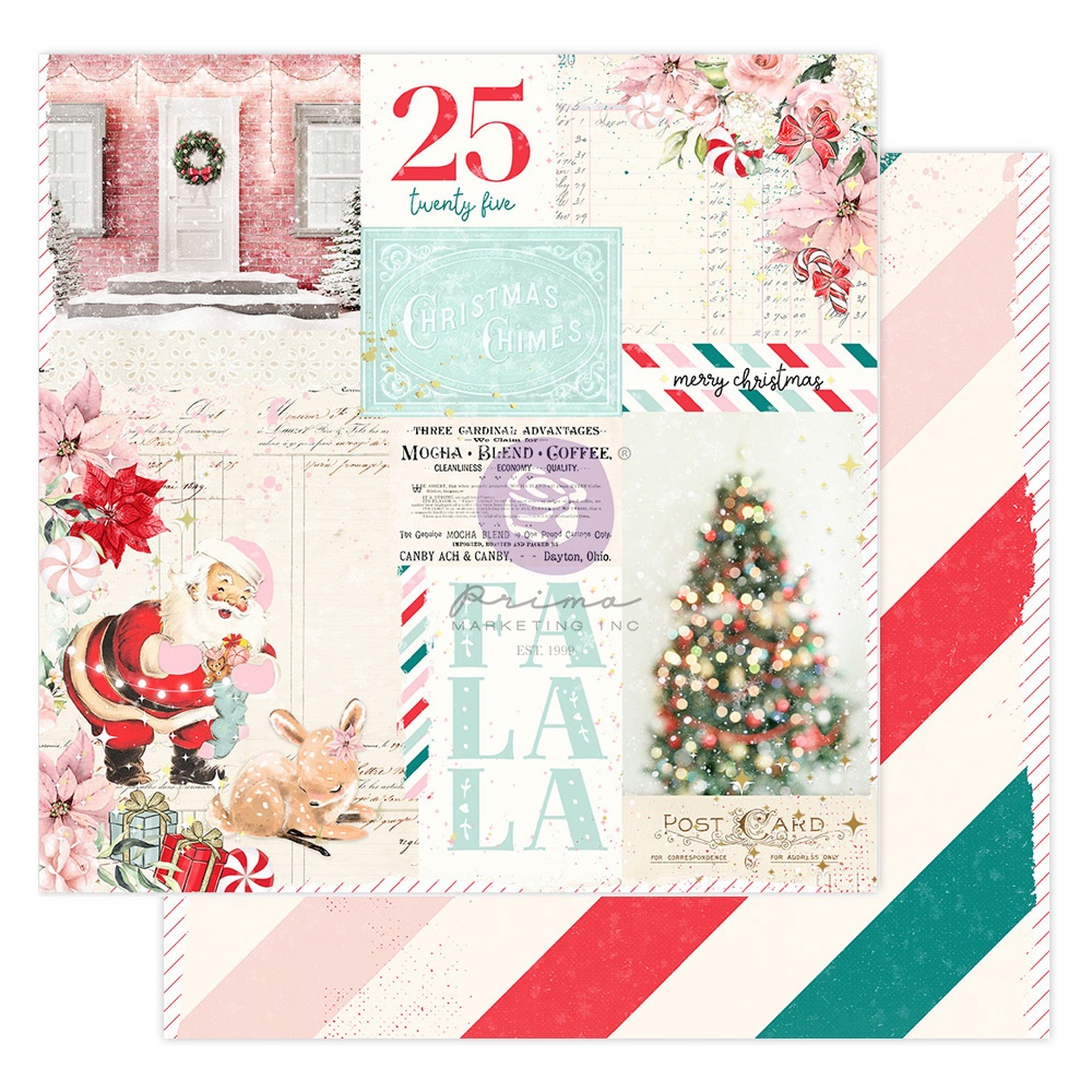 Prima Marketing Candy Cane Lane DoubleSided Cardstock 12X12Candy