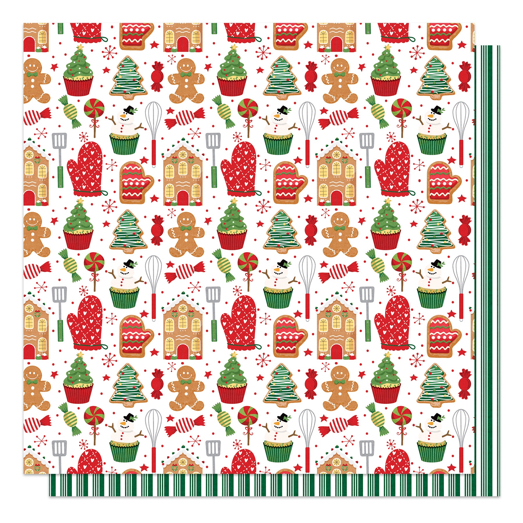 Homemade Holiday DoubleSided Cardstock 12X12Let's Bake 709388336953