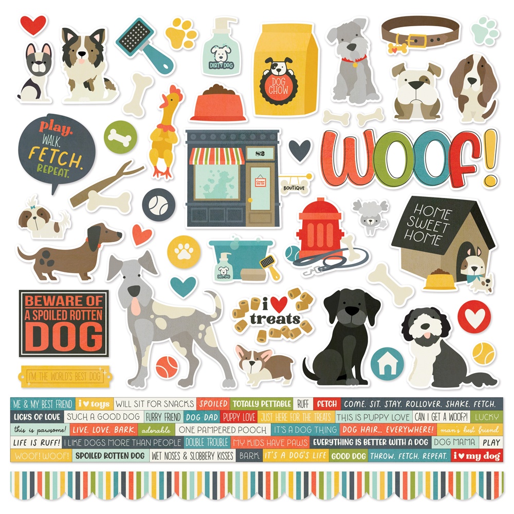 Pet Shoppe Dog Cardstock Stickers 810079989263