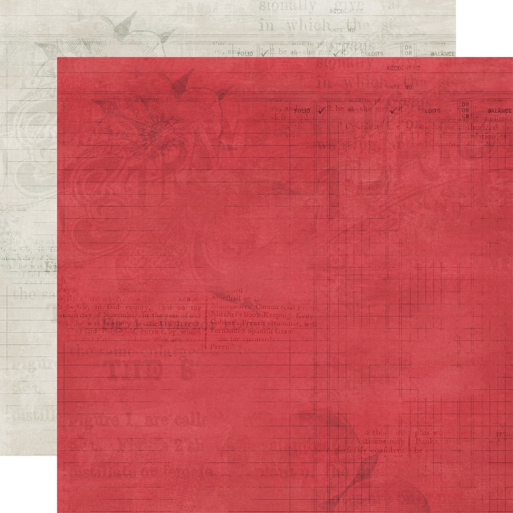 Simple Vintage Berry Fields DoubleSided Cardstock 12X12Berries/Cream