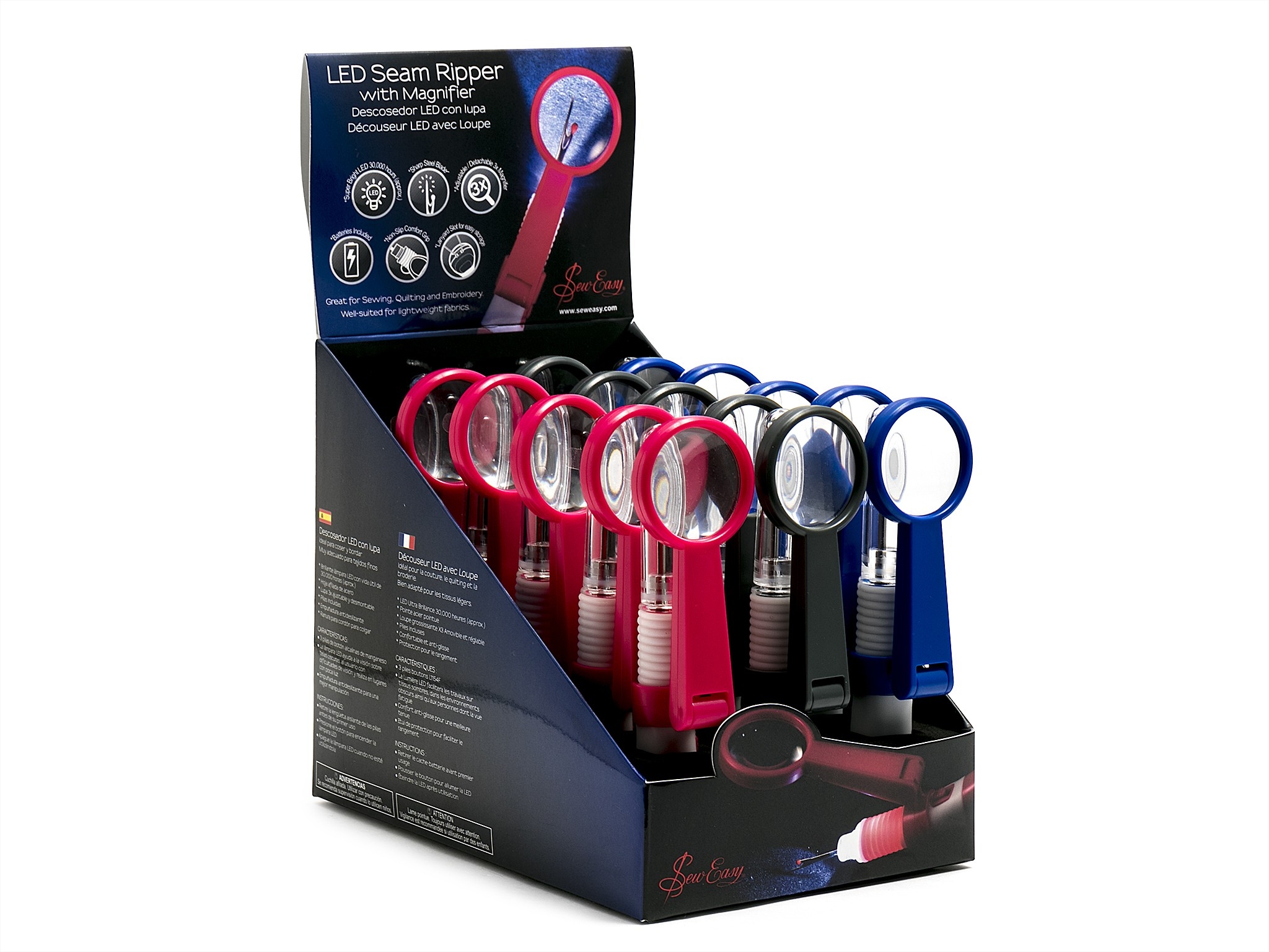 Sew Easy LED Seam Ripper with Magnifier