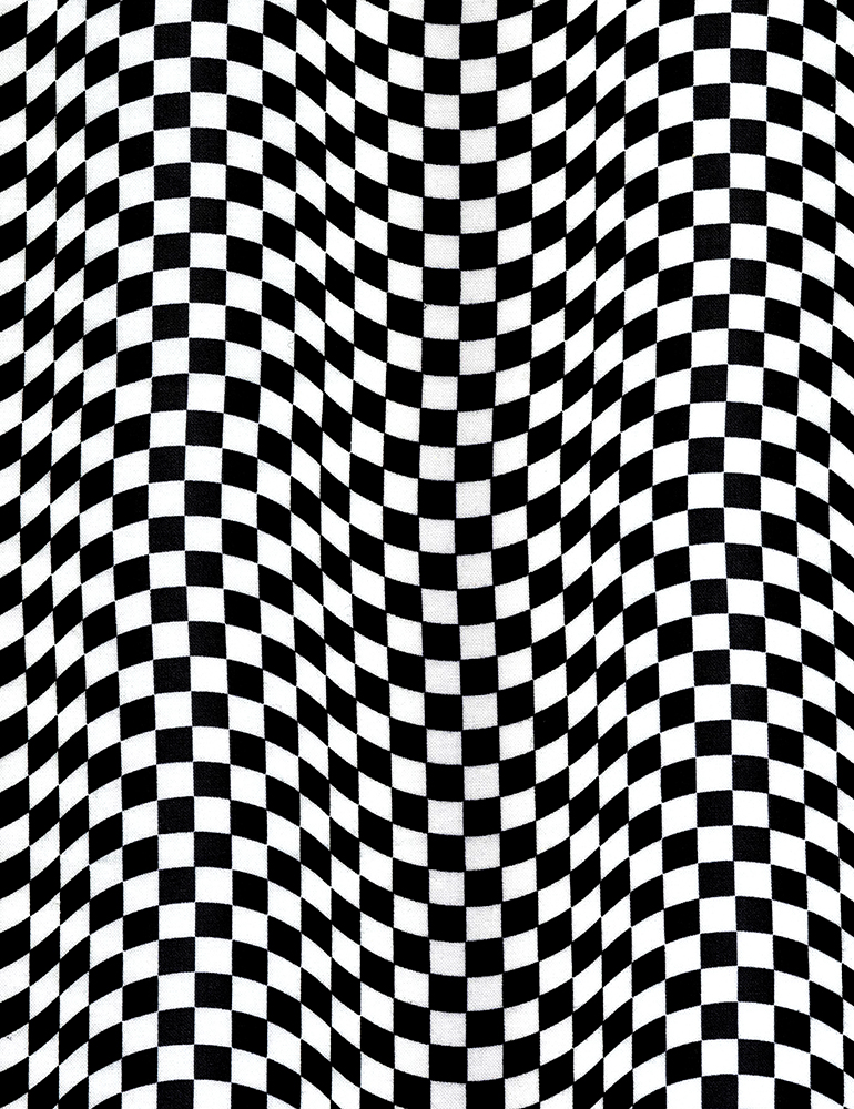 Timeless Treasures Black and White Checkered Flag