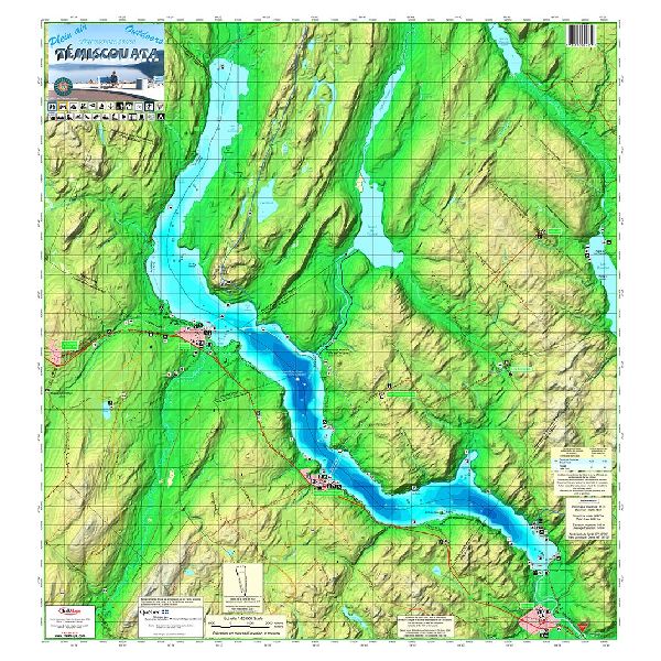 Carte Papier Région du Lac Témiscouata TRAKMAPS Raytech Électronique