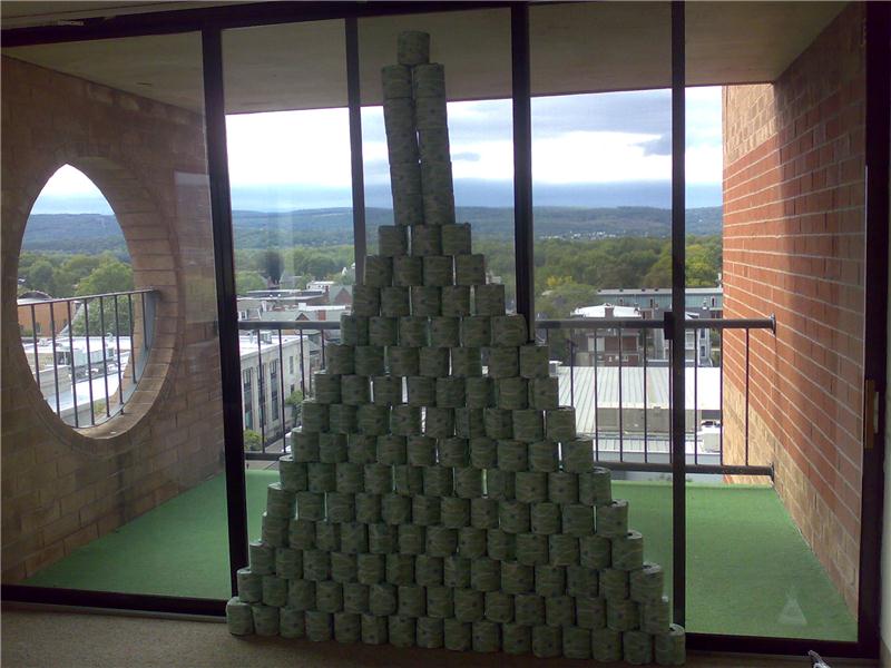 Largest Toilet Paper Triangle World Record Abdullah Alshaikh
