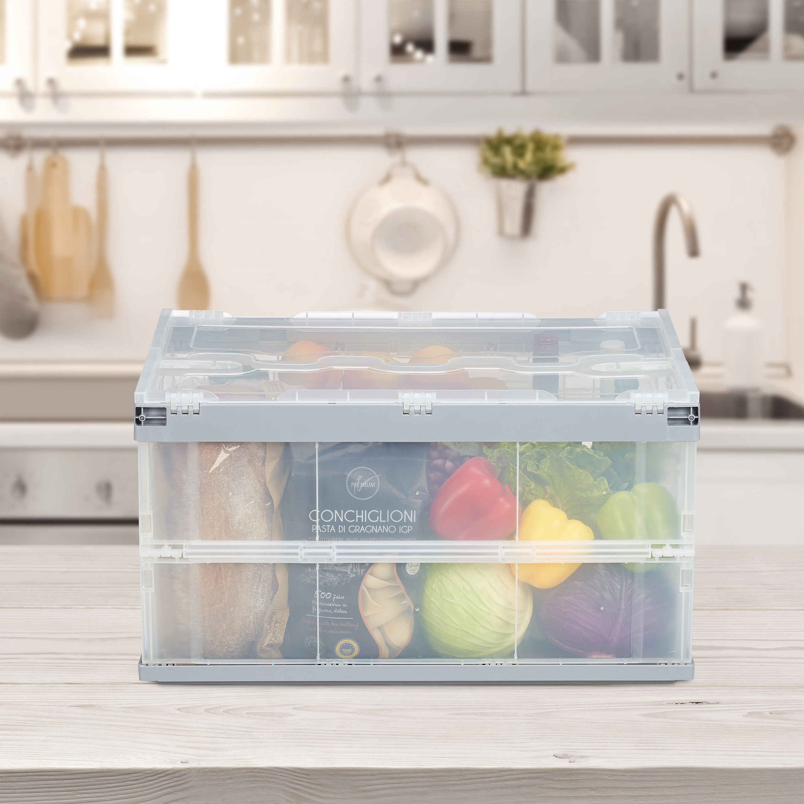 Transport Box With Lid Stacking Storage Box 60L Klappbox Transport