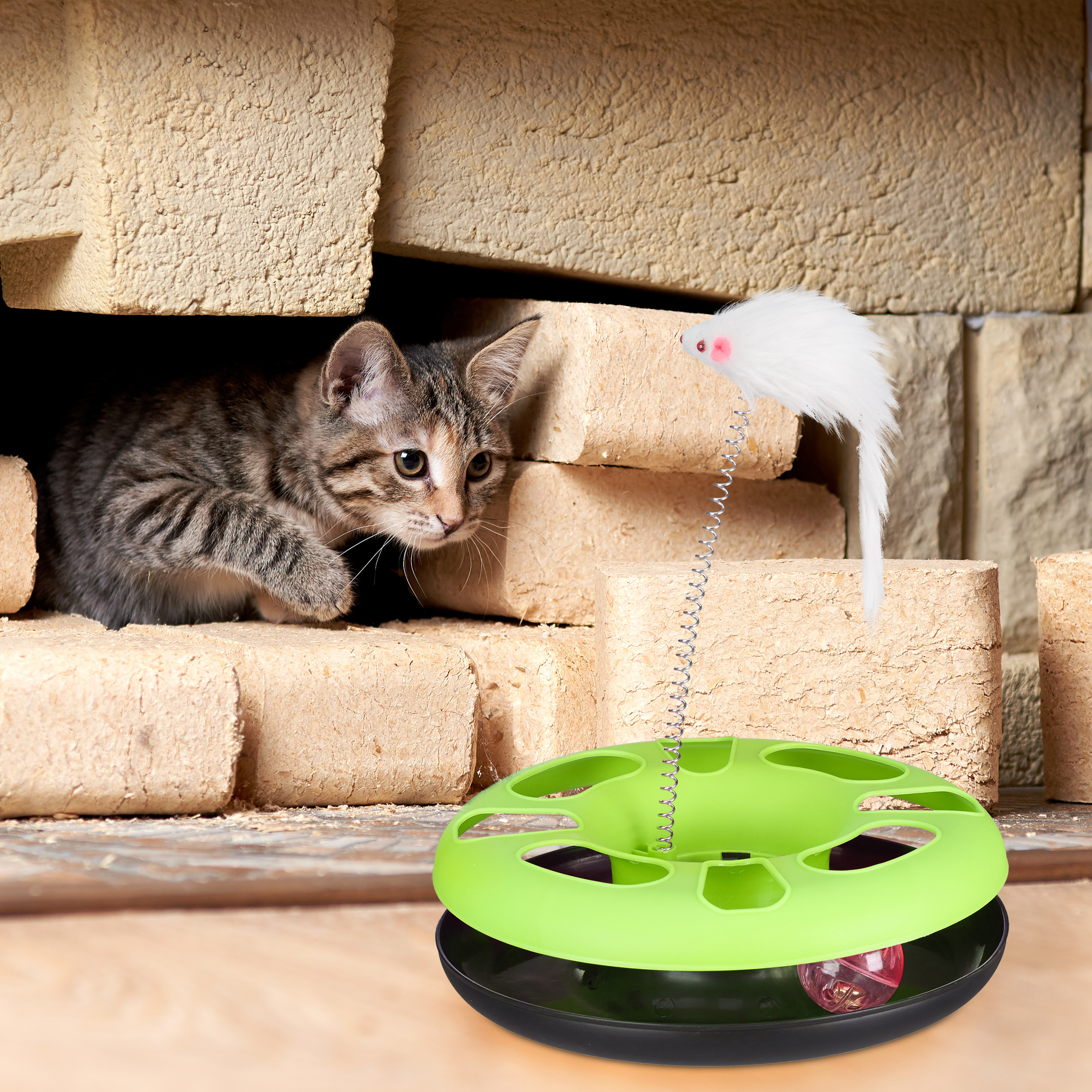 Katzenspielzeug Maus Katzenzubehör Cat Toy Stoffmaus Kugelbahn
