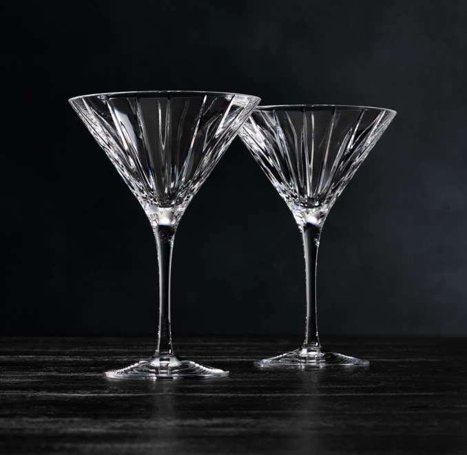 Boulevard Cut Crystal Martini Glass (Set of 2)
