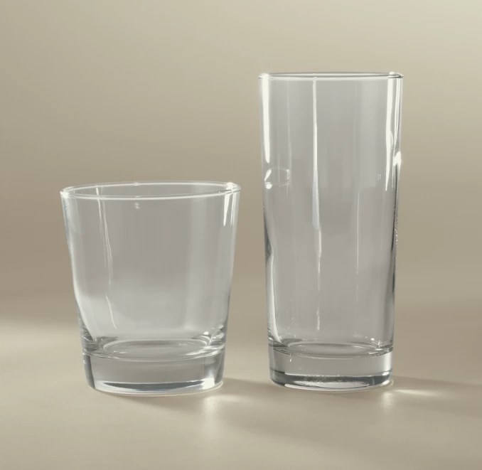 Double OldFashion Glasses Set of 4