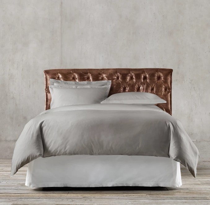 Chesterfield Leather Panel Headboard