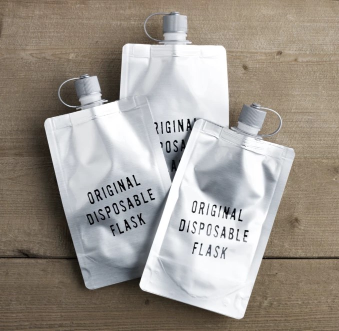 Disposable Flasks (Set of 3)