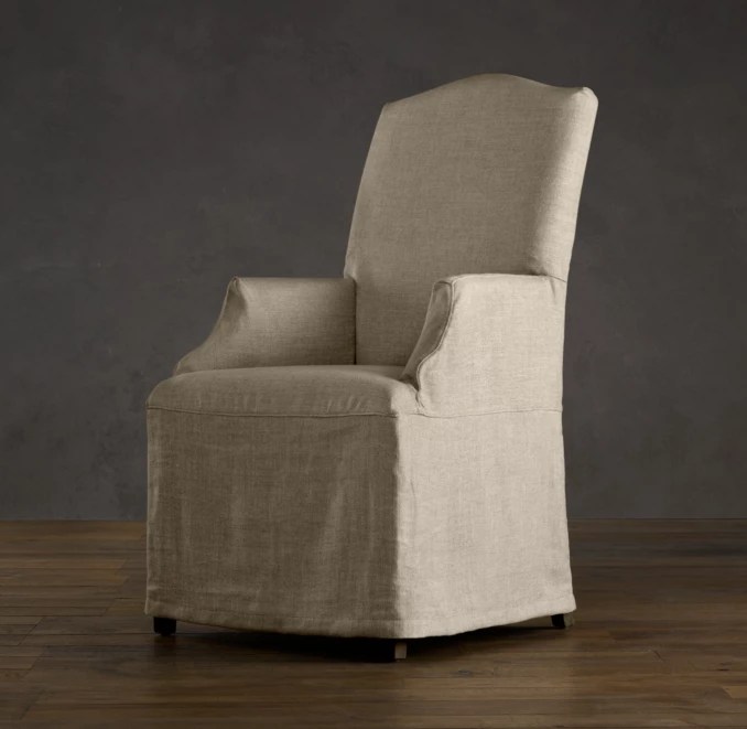 Hudson Camelback Slipcovered Armchair