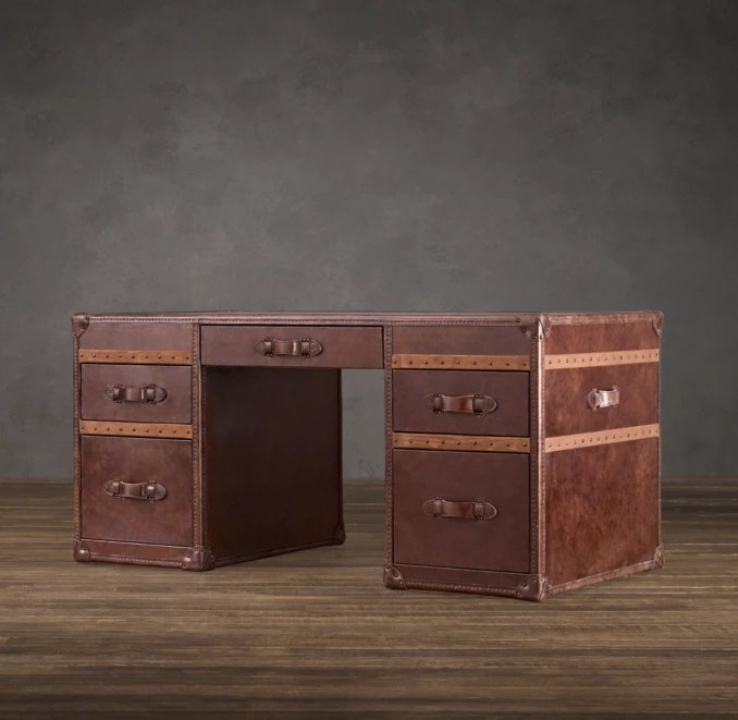 Mayfair Steamer Trunk 5Drawer Desk