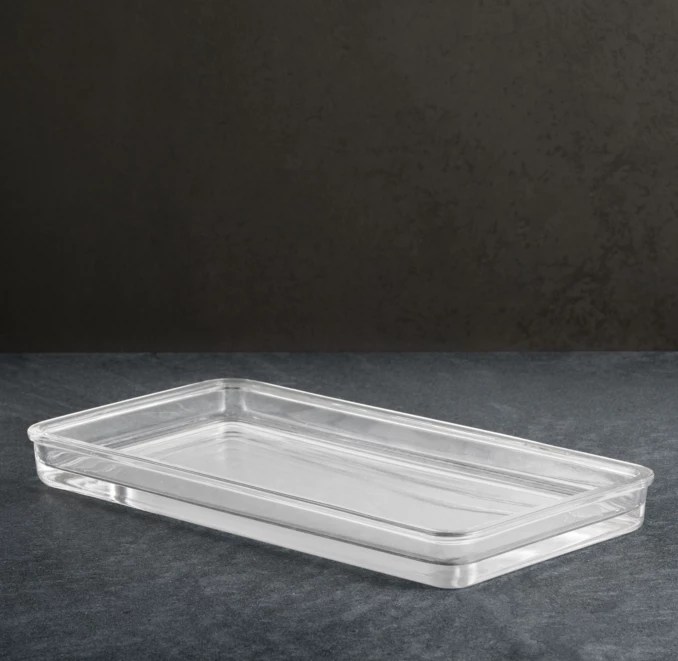 Pharmacy Clear Glass Bath Tray