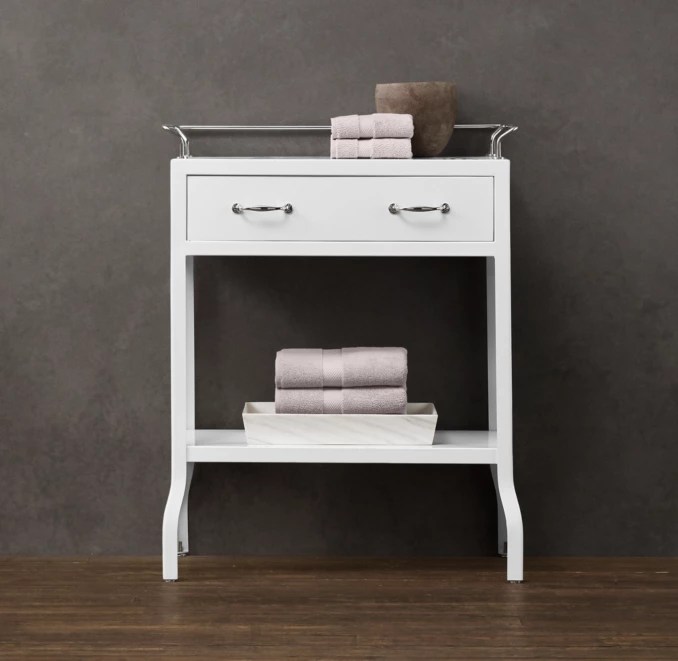 Pharmacy Large with Single Drawer White