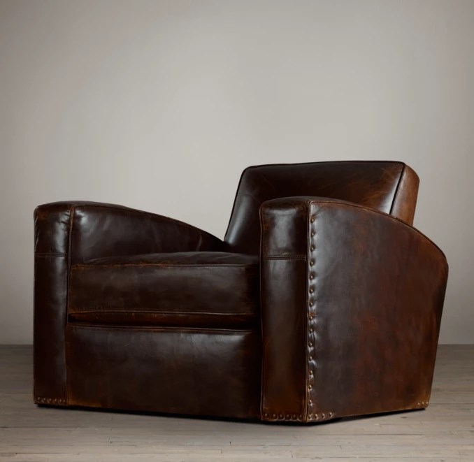 Restoration Hardware Leather Library Chair Library Leather Swivel Chair