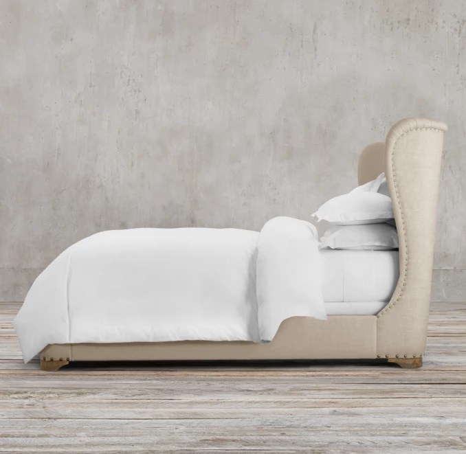 Churchill Fabric Sleigh Bed Without Footboard