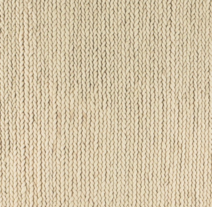 Chunky Braided Wool Rug Swatch Cream