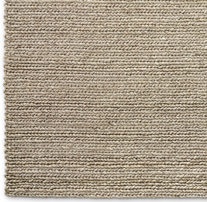 Chunky Braided Wool Rug Swatch Marled