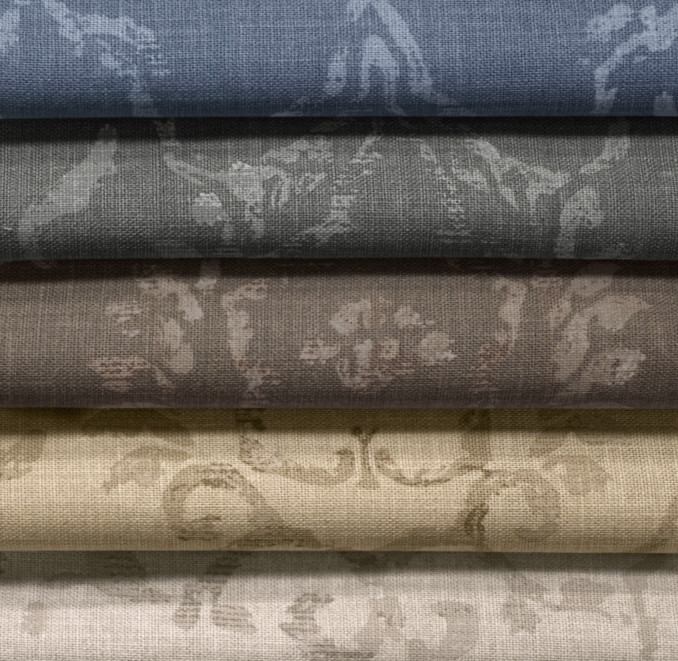 Italian Vintage Trellis Print Bedding Swatch