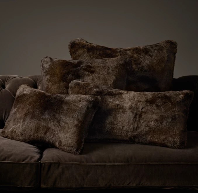 Luxe Faux Fur Pillow Cover Sable