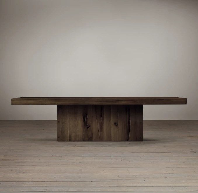 Reclaimed Russian Oak Plinth Rectangular Coffee Table