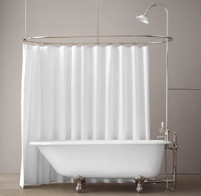 61" Classic Victorian Clawfoot Tub With Tub fill And Shower Converter