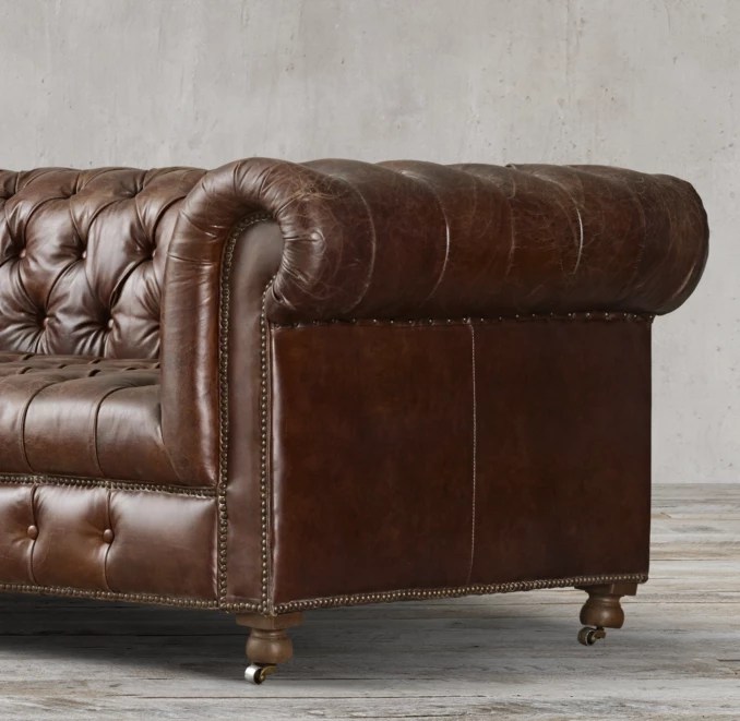 84" Cambridge Leather Sofa