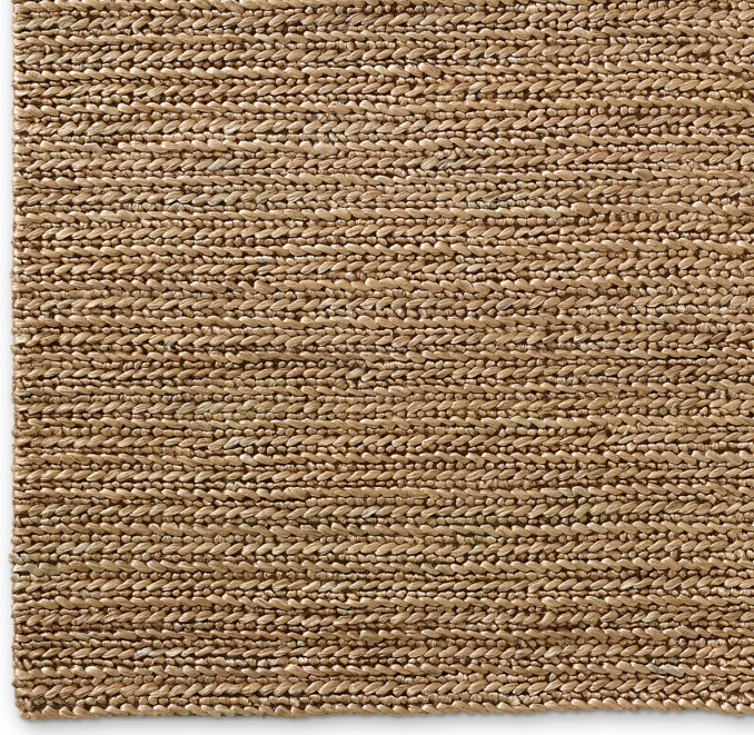 Chunky HandBraided Jute Rug Swatch Linen